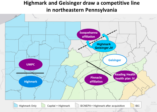 Highmark and Geisinger draw a competitive line