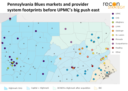 Pennsylvania Blues markets and provider system footprints